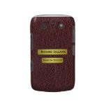 Brass Name Plate On An Executive's Blackberry Bold Blackberry Bold Cover