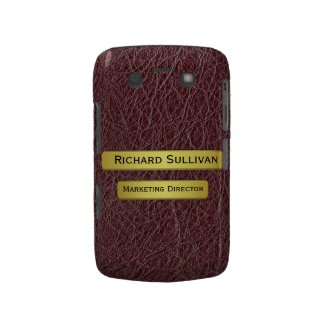 Brass Name Plate On An Executive's Blackberry Bold casematecase