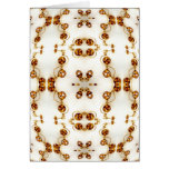 Brass Pierced Circuits Kaleidoscope Mandala Greeting Card
