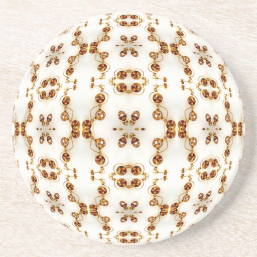 Brass Pierced Circuits Kaleidoscope Mandala Coasters