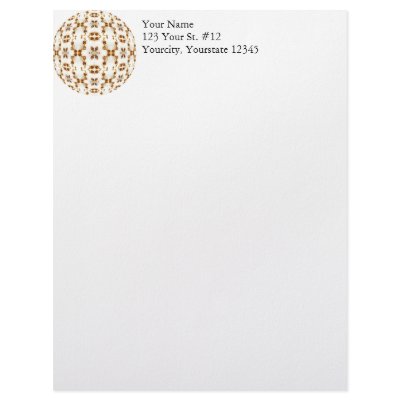 Brass Pierced Circuits Kaleidoscope Mandala Letterhead by mandalamagic