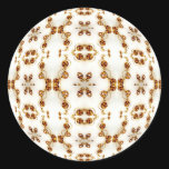 Brass Pierced Circuits Round Stickers
