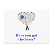 Brass Racquetball Postcards