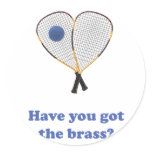 Brass Racquetball Stickers