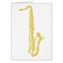 Brass Sax Greeting Card