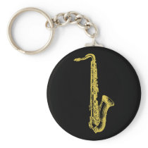 Brass Sax Key Chains
