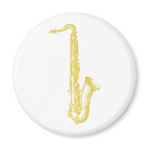 Brass Sax Magnets