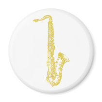 Brass Sax magnets by chmayer Brass Sax magnets