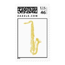Brass Sax Stamp