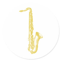 Brass Sax Stickers