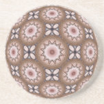 Brass Shields Kaleidoscope Mandala Beverage Coasters
