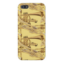 Brass Trumpet Pattern Covers For iPhone 5