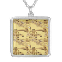 Brass Trumpet Pattern Pendants