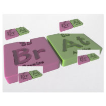 Brat as Br Bromine and At astatine Personalized Letterhead