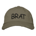 Brat Distressed Basebal Cap embroidered hats by audrart Brat Distressed Basebal Cap embroidered hats