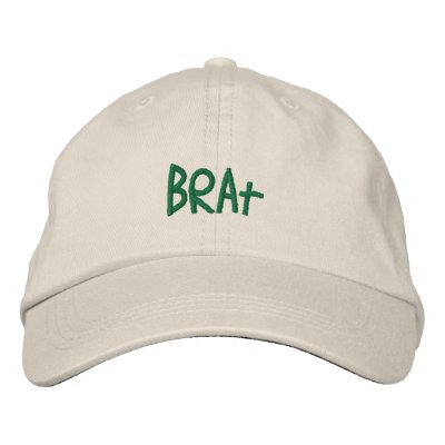 Brat: Truth in advertising Embroidered Hats by Elsapozu