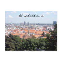 bratislava city green postcard