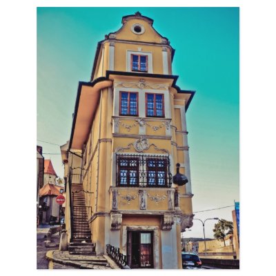 Bratislava yellow building flyer design by laly_sb