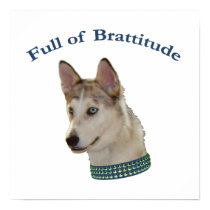 Bratty Ausky Dog Brattitude Poster