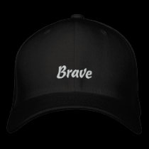 Brave / Crazy Embroidered Cap embroidered hats