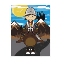 Brave Crusader Knight Postcard by markmurphycreative Brave Crusader Knight Postcard