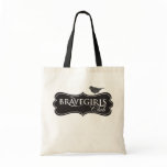Brave Girls Black & White Tote bags