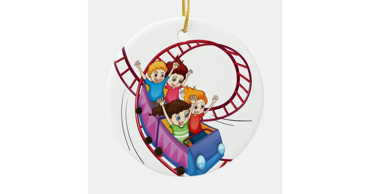 brave kids riding in a roller coaster ride ceramic brave kids riding in a roller coaster ride ceramic