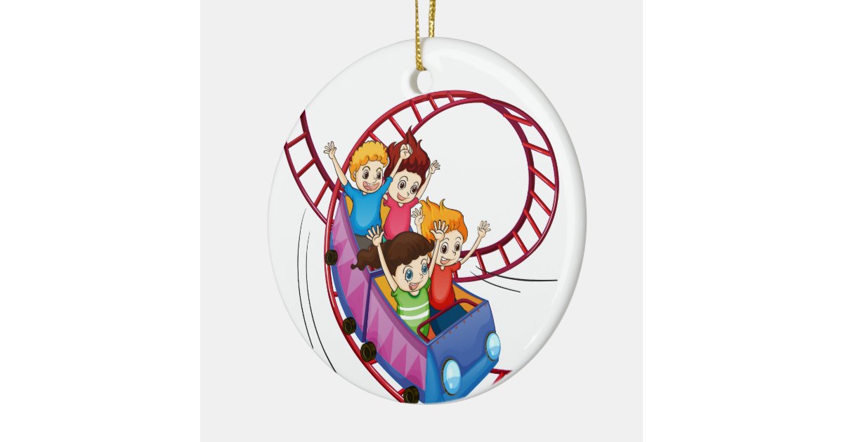 brave kids riding in a roller coaster ride ceramic brave kids riding in a roller coaster ride ceramic