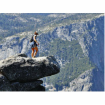 Brave Person Walking Out On The Glacier Point Ledg photo sculptures by lifesphere Brave Person Walking Out On The Glacier Point Ledg photo sculptures