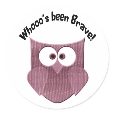 Brave Pink Owl Sticker
