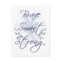 Brave Smart Strong Postcard