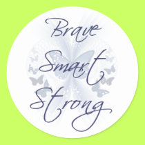 Brave Smart Strong stickers by tshirtfun Brave Smart Strong stickers
