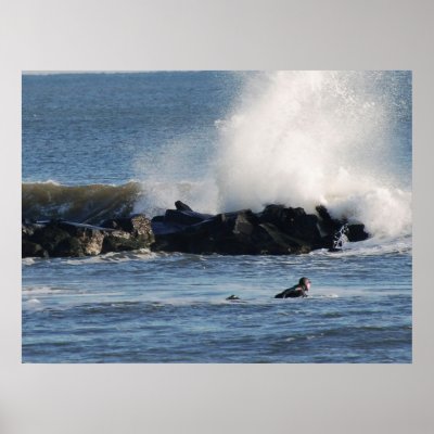 Brave Surfer Print by creative_eye