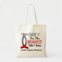 Bravest Child I Know Juvenile Diabetes Bags