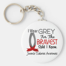 Bravest Child I Know Juvenile Diabetes Keychain