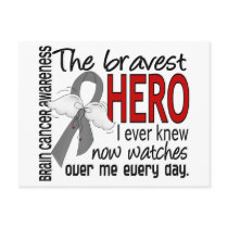 Bravest Hero I Ever Knew Brain Cancer Post Cards