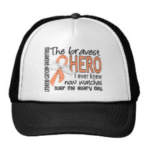 Bravest Hero I Ever Knew Uterine Cancer Mesh Hats