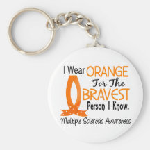 Bravest Person I Know Multiple Sclerosis Key Chain