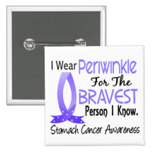 Bravest Person I Know Stomach Cancer Pinback Button