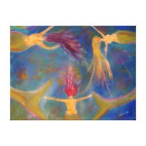 "Braving The Depths" Mermaid Art canvas prints