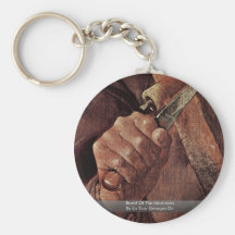 Brawl Of The Musicians  By La Tour Georges De Keychains