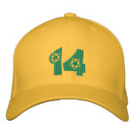 Brazil 2014 world cup No.14 soccer Fourteen Embroidered Baseball Cap