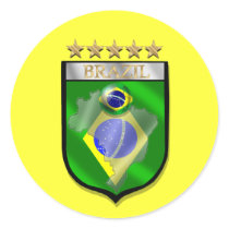 Brazil 5 star badge Soccer football sticker by BrazilShirt Brazil 5 star badge Soccer football sticker