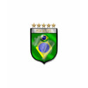 Brazil 5 star soccer badge football logo emblem t-shirts