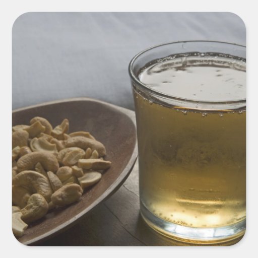 Brazil. A Glass of refreshing Guarana Energy Square Sticker