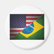 brazil and america magnets