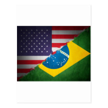 brazil and america post card