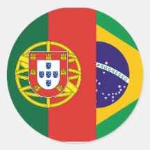 Brazil And Portugal, hybrids Sticker
