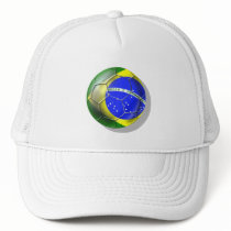 Brazil Brasil Samba football Brazilian flag ball hats