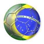 Brazil Brasil Samba football Brazilian flag ball magnets